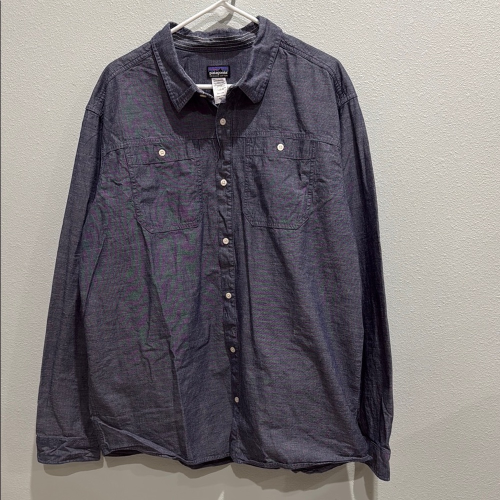 Patagonia Chambray Denim Button Up Long Sleeve Men’s XXL